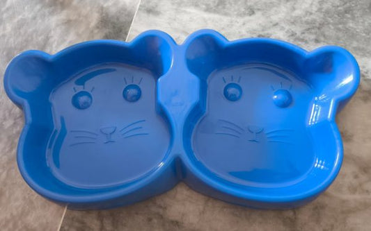 cat-shaped-double-food-bowl-pet-plastic-food-bowl-random-color-2-3-flyingcart.pk