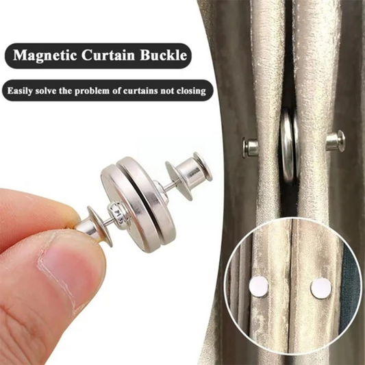Magnetic Curtain Tiebacks – Button Pins for Curtains