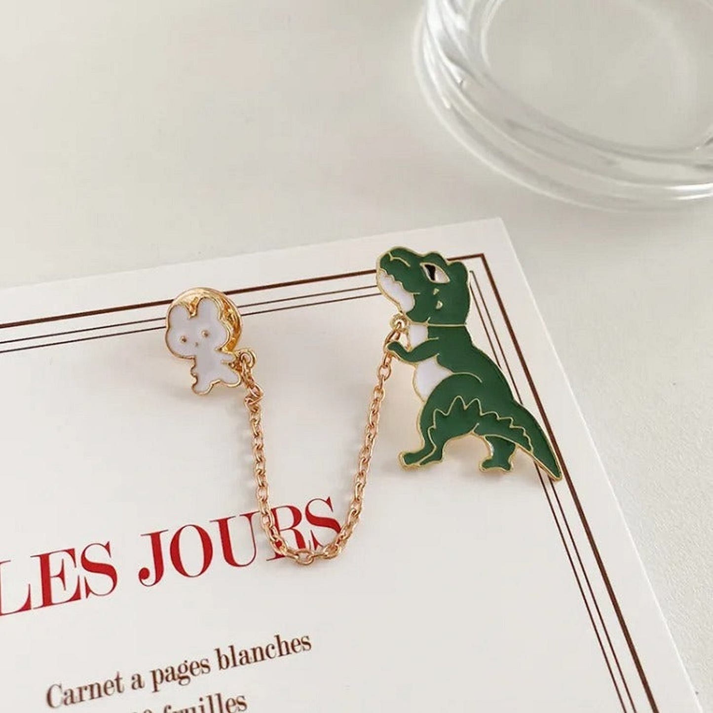 Cute Dinosaur And Rabbit Pin Brooch - FlyingCart.pk