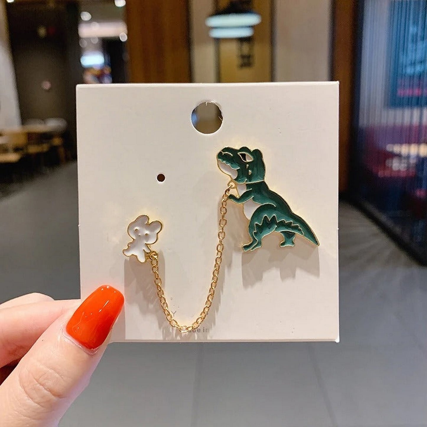 Cute Dinosaur And Rabbit Pin Brooch - FlyingCart.pk