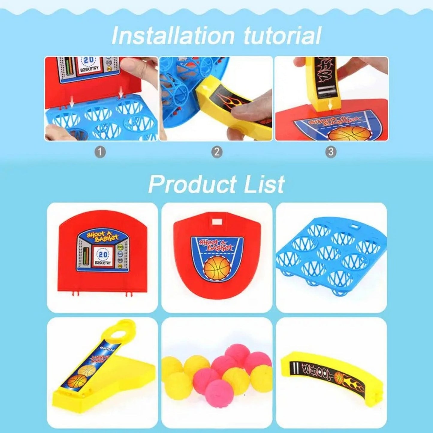 Finger Basketball Plastic Aim And Score Game Set - FlyingCart.pk