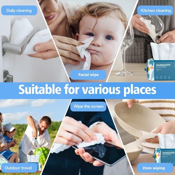 Disposable Face Towel – 70 Pcs Ultra Soft, Thickened Cotton Tissues - Flyingcart.pk