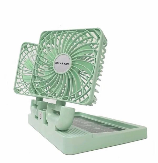 Double Head Solar Portable Desktop Air Conditioning Fan - Flyingcart.pk