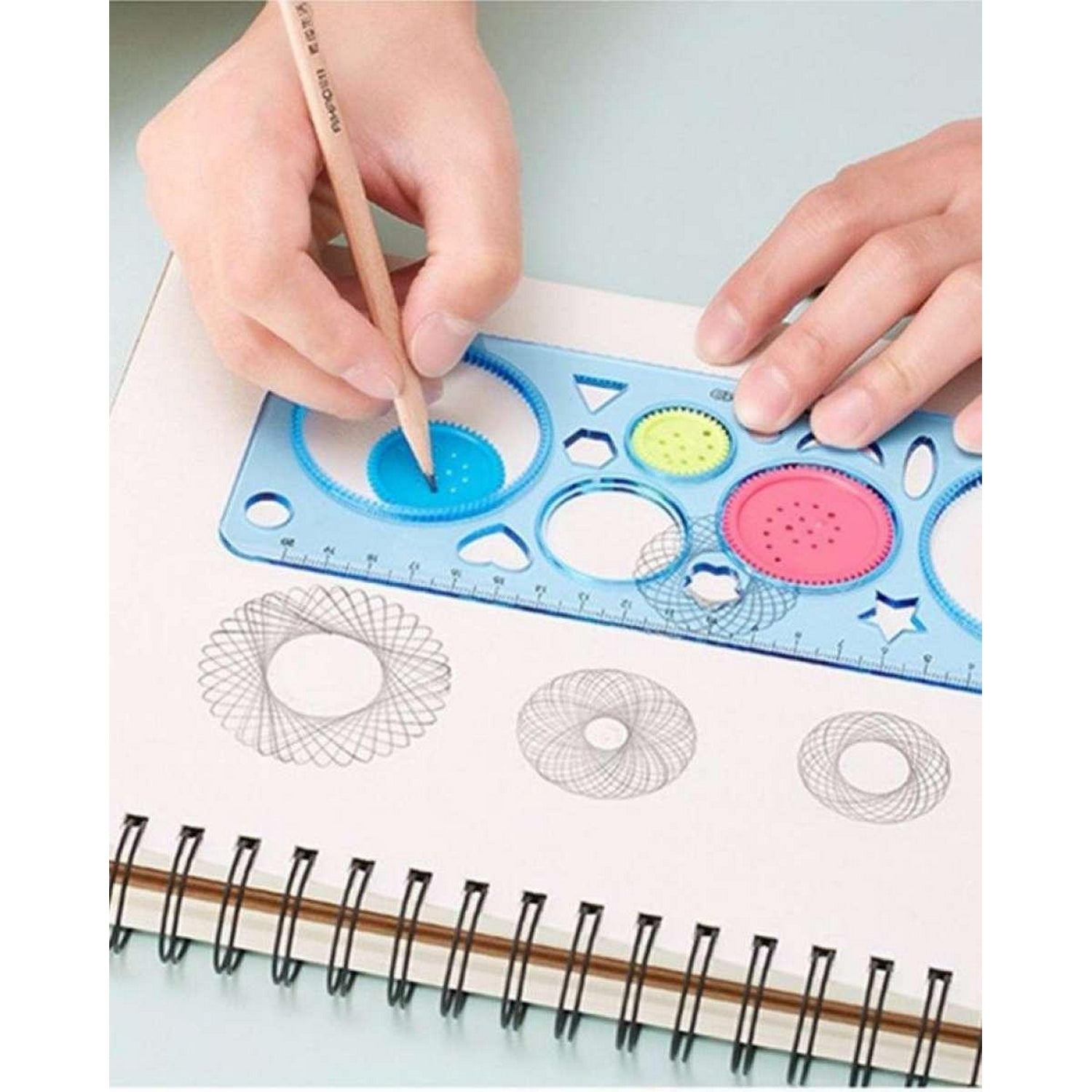 Spirograph Geometric Plastic Drawing Ruler Multifunctional - FlyingCart.pk