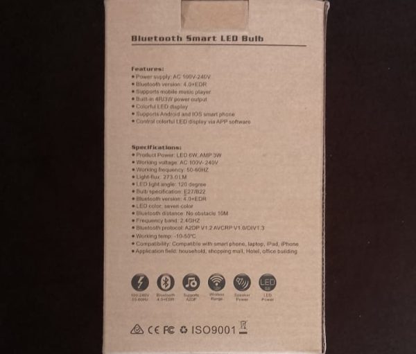 E27 Bluetooth Smart LED Bulb with Speaker - Flyingcart.pk
