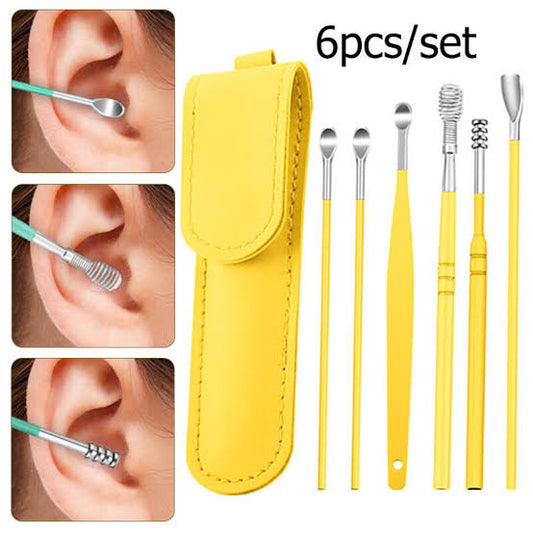 Ear Wax Cleaning Kit – 6 Pcs Ear Pick Tools - Flyingcart.pk
