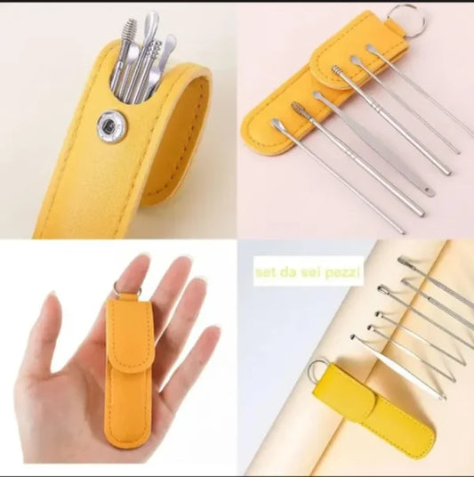 Ear Wax Cleaning Kit – 6 Pcs Ear Pick Tools - Flyingcart.pk