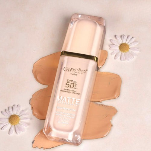 emelie-paris-spf-50-foundation-with-primer-30-ml-full-coverage-waterproof-matte-finish-shade-1-1-flyingcart.pk