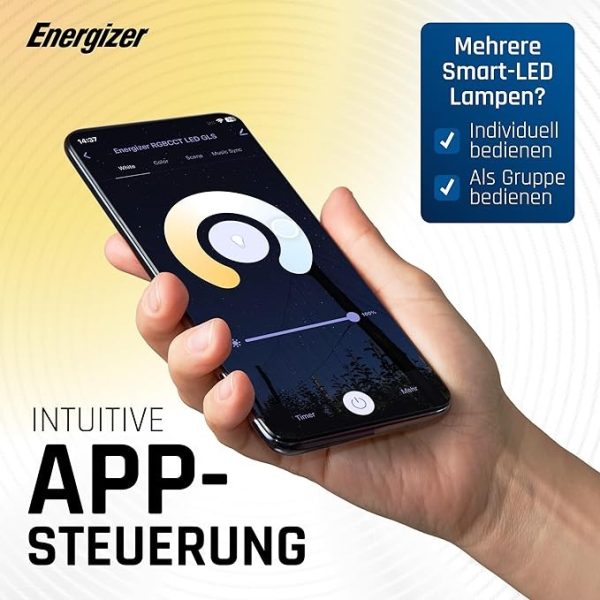 energizer-smart-led-multicolor-dimmable-wifi-bulb-5-5w-app-controllable-home-bulb-with-alexa-google-and-siri-no-hub-required-lamp-holder-e14-1-flyingcart.pk