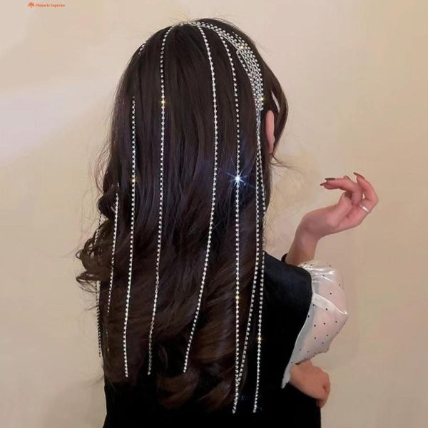 Rhinestone Tassel Headband for Women – Crystal Party Hair Accessory-FlyingCart.pk