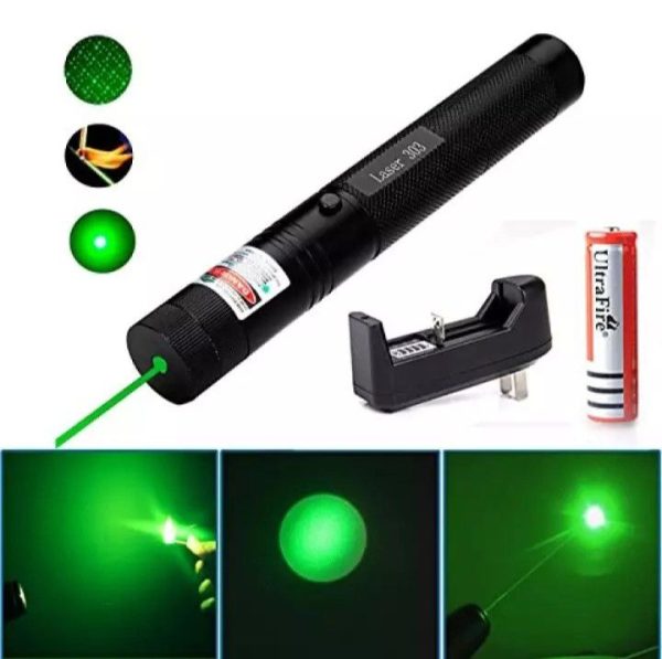 high-power-303-green-laser-pointer-with-adjustable-focus-rechargeable-3-7v-battery-charger-safety-lock-rechargeable-green-laser-light-green-laser-pointer-green-beam-light-5-flyingcart.pk