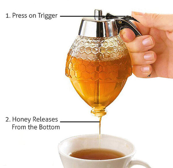 honey-dispenser-juice-syrup-pot-jar-for-storage-easy-pour-honey-syrup-dispenser-jar-200ml-1-flyingcart.pk