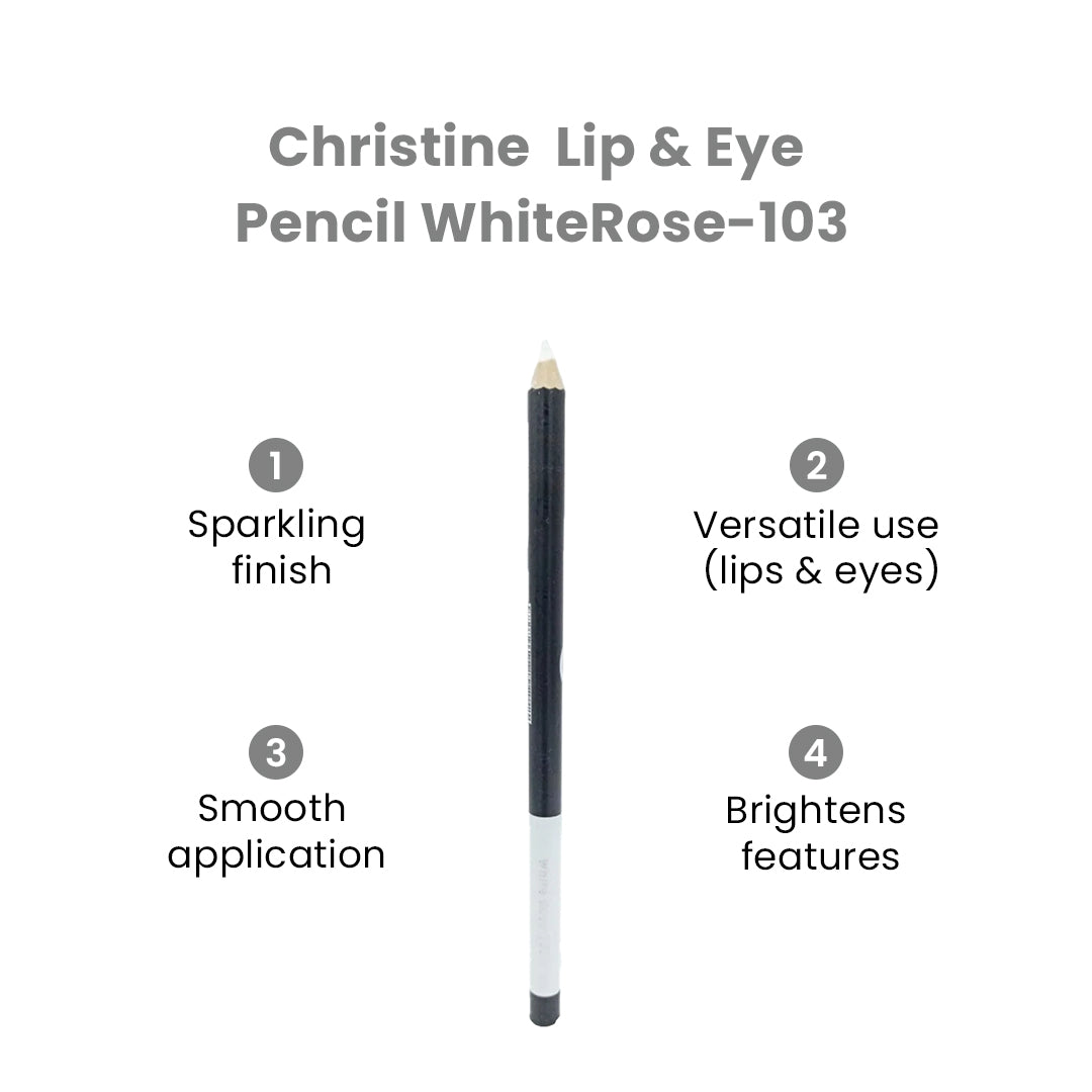 Christine Lip & Eye Pencil WhiteRose-103 - FlyingCart.pk