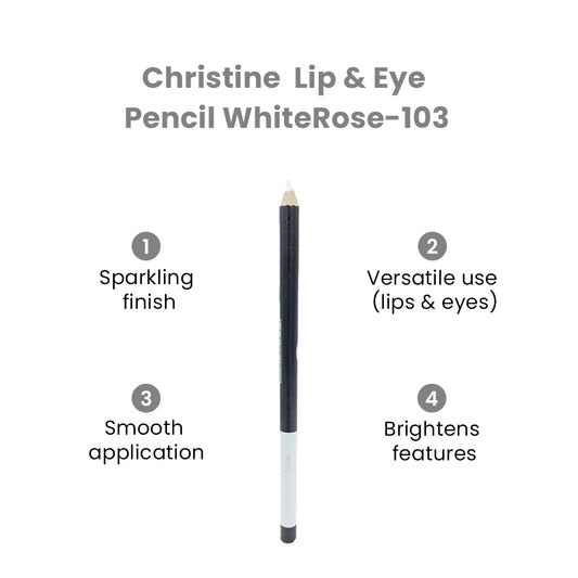 Christine Lip & Eye Pencil WhiteRose-103 - FlyingCart.pk