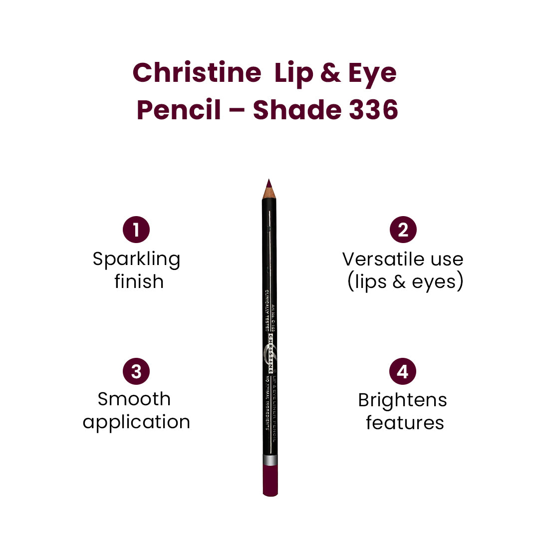 Christine Lip & Eye Pencil – Shade 336 - FlyingCart.pk