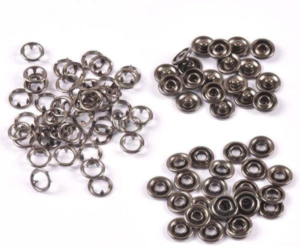 25 Imported Quality Metal Snaps Tich Buttons - Flyingcart.pk