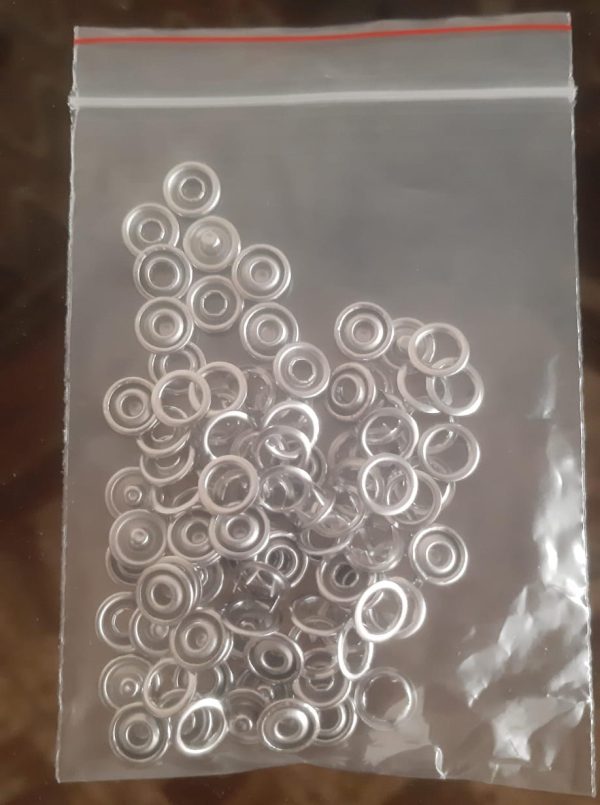 25 Imported Quality Metal Snaps Tich Buttons - Flyingcart.pk
