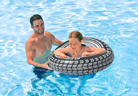 Intex Giant Tire Tube – 36 Inch Inflatable Swim Ring for Summer Pool Fun - Flyingcart.pk