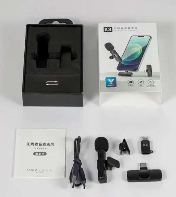 K8 Type-C Wireless Lavalier Microphone - Flyingcart.pk