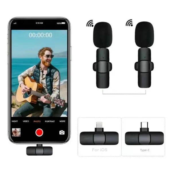 K8 Type-C Wireless Lavalier Microphone - Flyingcart.pk
