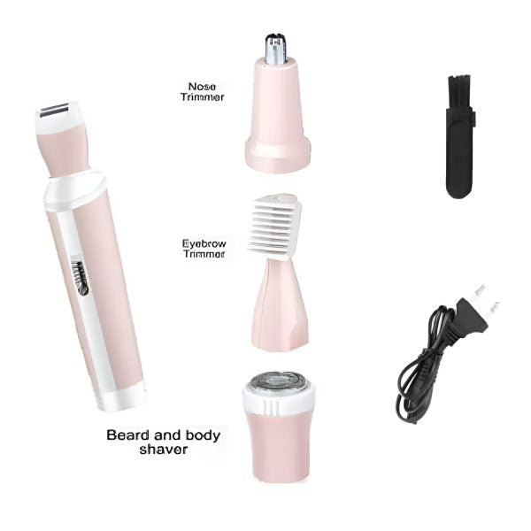 Kemei KM-3024 4-in-1 Rechargeable Hair Remover Shaver for Women - Flyingcart.pk