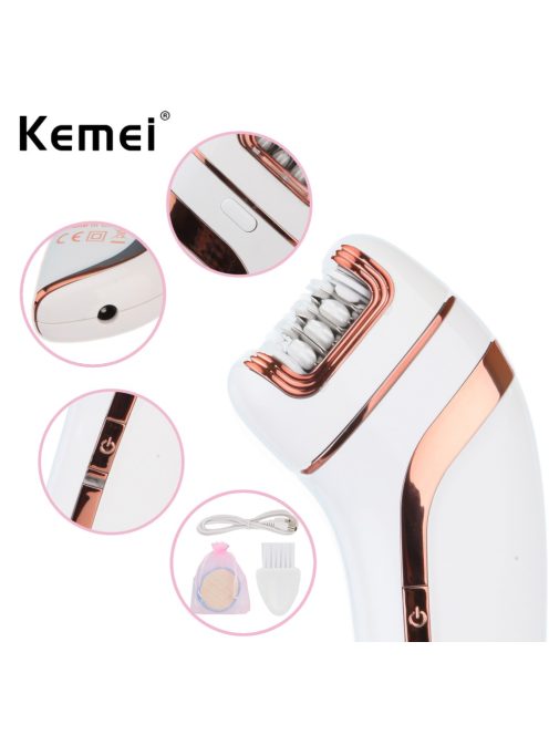 Kemei KM-1207A Epilator with Extra Shaving Head & Scraping for Women - Flyingcart.pk