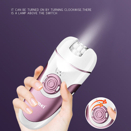 Kemei KM-1307A Epilator with Pedicure Shaver - Flyingcart.pk