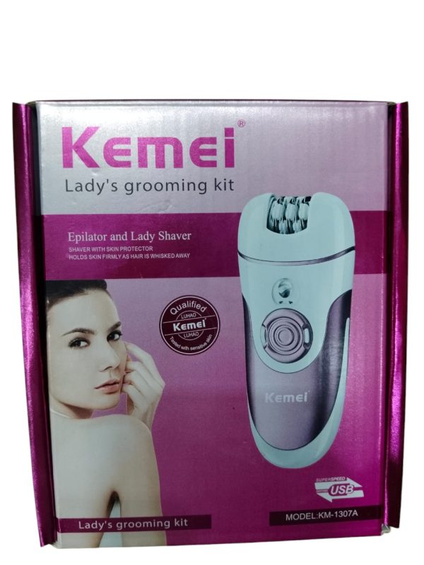 Kemei KM-1307A Epilator with Pedicure Shaver - Flyingcart.pk