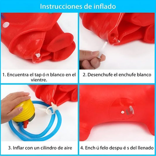 Kids Music Animal Jumbo Inflatable PVC Hopper Jumping Toy - Flyingcart.pk