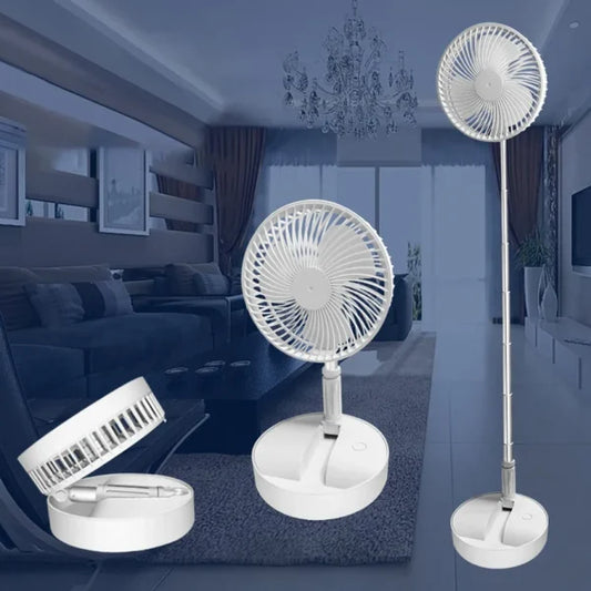 Long Stand Rechargeable Portable Folding Fan - Flyingcart.pk