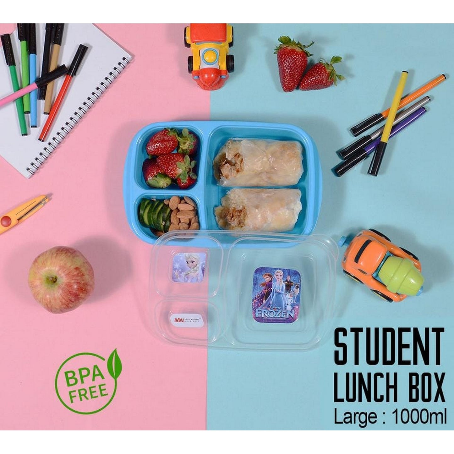 Student Lunch Box Large (1000 Ml) - FlyingCart.pk