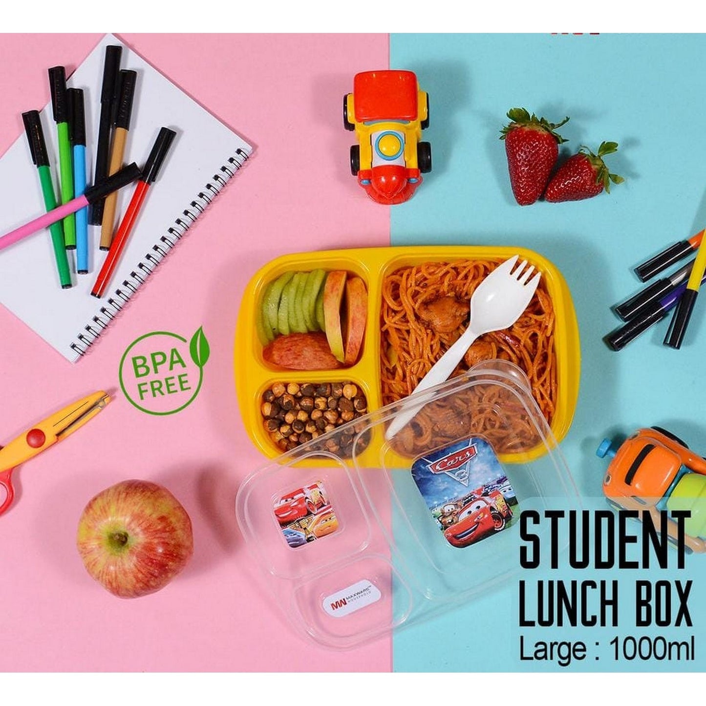 Student Lunch Box Large (1000 Ml) - FlyingCart.pk