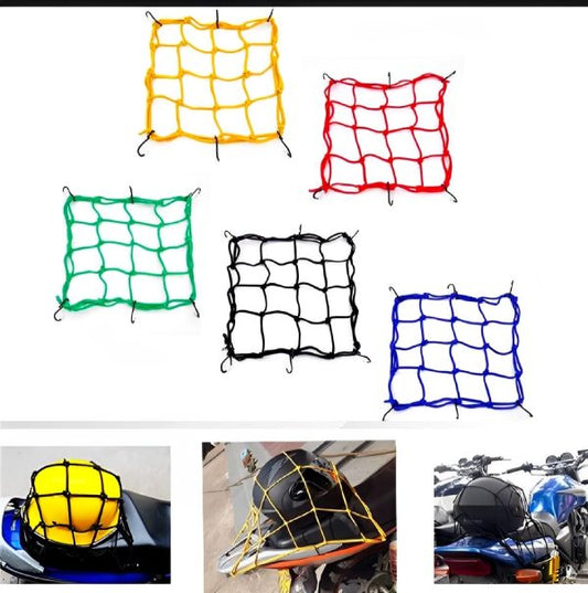 Helmet Holder & Luggage Mesh with Hooks - Flyingcart.pk