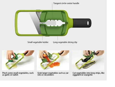 Multi-Grip Mandoline Vegetable & Fruit Slicer Cutter (Random Color)-FlyingCart.pk