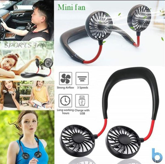 Mini Sports Fans 3 Gears Wearable Sport Fan - Flyingcart.pk