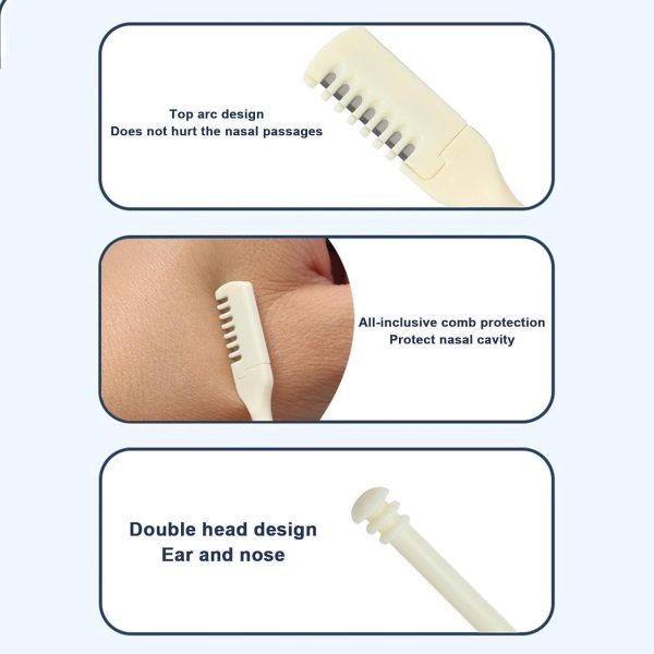 2-Pcs 360° Rotating Nose Hair Cutter & Tweezers -FlyingCart.pk