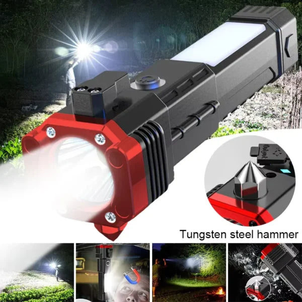 NW000383 Multi-Functional Rechargeable LED Flashlight - Flyingcart.pk