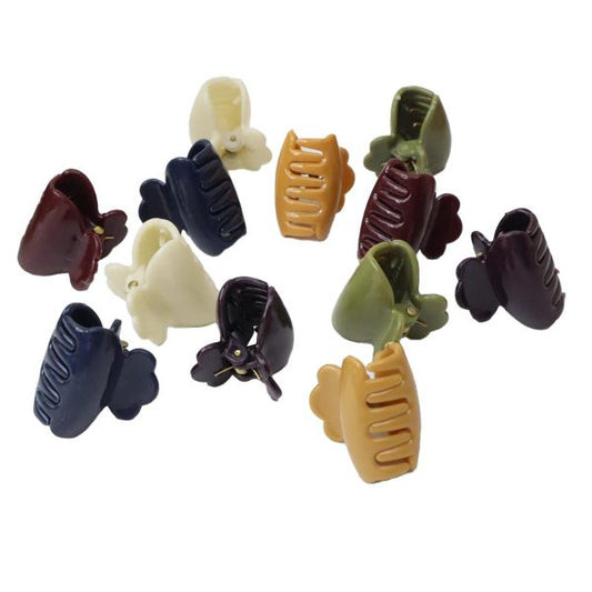 pack-of-12-hair-catchers-small-size-1-inch-multicolor-plastic-clips-for-women-girls-strong-grip-stylish-design-random-color-4-flyingcart.pk