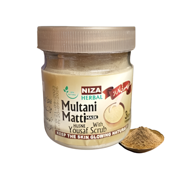 Pack of 2 Multani Mitti with Ark e Gulab and Husn-e-Yousaf – Herbal Skincare Trio - Flyingcart.pk