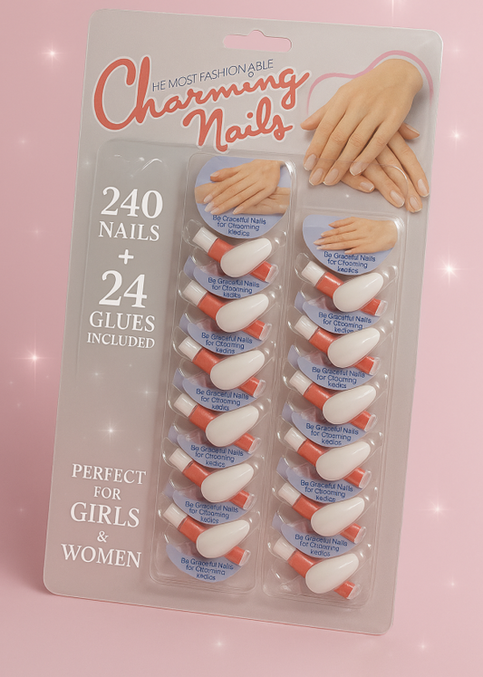 pack-of-24-charming-artificial-nails-with-glue-240-nails-24-glues-total-beautiful-nail-extensions-for-girls-women-3-flyingcart.pk