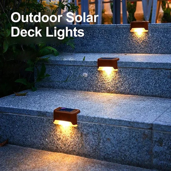 Pack of 4 Solar Outdoor Step Fence Lights - Flyingcart.pk