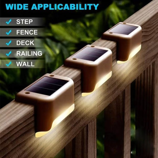 Pack of 4 Solar Outdoor Step Fence Lights - Flyingcart.pk