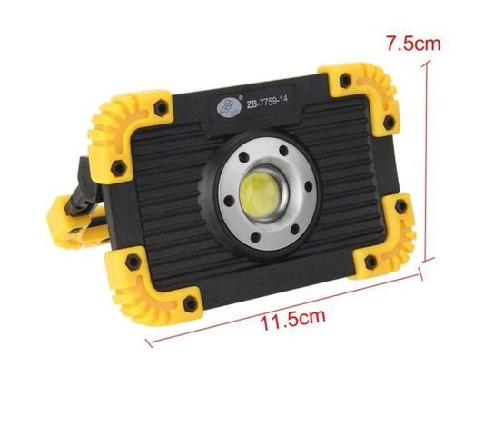 Portable COB LED Floodlight Rechargeable USB Work Lamp for Outdoor Use