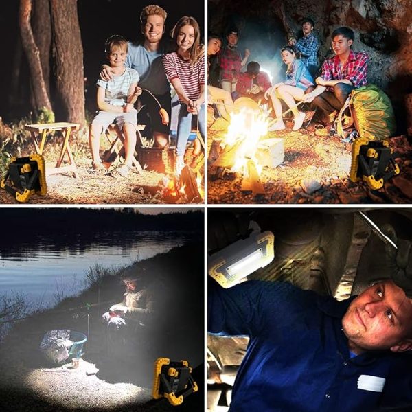 Portable COB LED Floodlight Rechargeable USB Work Lamp for Outdoor Use