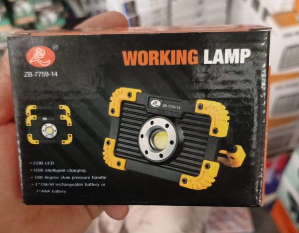 Portable COB LED Floodlight Rechargeable USB Work Lamp for Outdoor Use