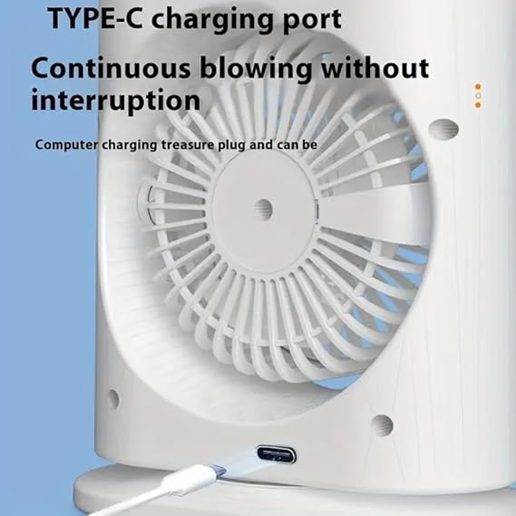 Portable Mini Double Fan Air Cooler with Mist Humidifier and LED Lighting - Flyingcart.pk
