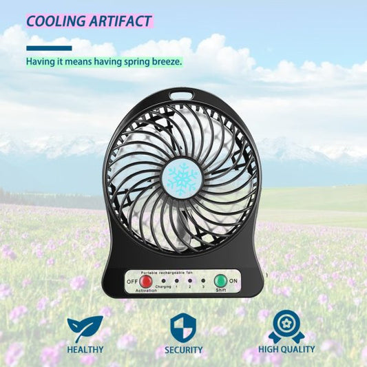 Portable Mini USB Fan Rechargeable Battery - Flyingcart.pk