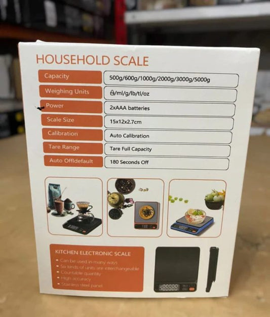 Precise Escort Digital Kitchen Scale with LCD Display