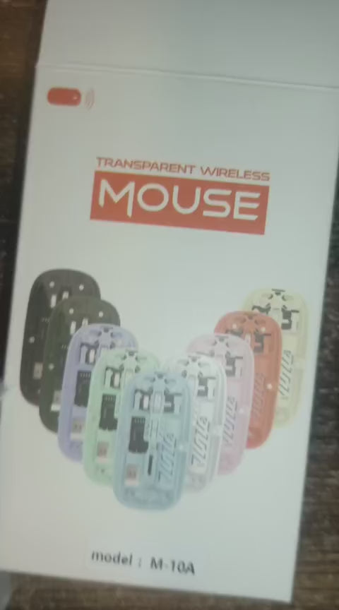 M-10A Transparent Wireless + Bluetooth Dual Mode Rechargeable Mouse - Flyingcart.pk