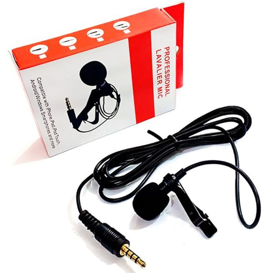 Professional Lavalier Microphone 3.5mm – Clip-On Mic - Flyingcart.pk